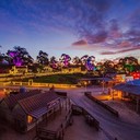 WINTER WONDERLIGHTSJULY 1 - 30For tickets and infohttp://winterwonderlights.com.au/opening-times-prices/Transforming a traditionally quiet winter period, Sovereign Hill’s Winter Wonderlights event celebrates the chilly season in festive style.Visitors come from near and far, rugged up in beanies, scarves and mittens, to enjoy a fun-filled day of Christmas in July celebrations, complete with faux snowfalls and warming winter fare. At dusk, the magic of the ‘Winter Wonderlights’ begins, as the site lights up with over 20 grand-scale projections, creating one of Australia's largest lighting spectacles staged on the one site – all set across a twinkling backdrop of cottage gardens lit by over 15 kilometres (9 miles) of fairy lights.