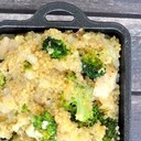 Chicken Broccoli Quinoa Casserole<br />A quick and easy casserole that is perfect for weeknights.<br />INGREDIENTS<br /><br />Select ingredients:<br />4 cups broccoli florets<br />1 can sliced mushrooms, drained<br />2 cups cooked chicken, cubed<br />1 onion, diced<br />1 clove garlic, minced<br />1 teaspoon garlic powder<br />1/2 teaspoon cumin<br />1/4 teaspoon cayenne<br />1 cup chicken broth<br />1 cup heavy cream<br />2 eggs<br />1 cup cooked quinoa<br />1 tablespoon oil<br />SAVE CHECKED INGREDIENTS TO SHOPPING LIST<br />DIRECTIONS<br /><br />Preheat oven to 350°degrees. Lightly spray a 9x9 baking dish with nonstick cooking spray. Set aside.<br />Heat oil over medium heat. Add onion and garlic. Saute for 2-3 minutes. Add broccoli and cook for an additional 4 minutes. Stir in garlic powder, cumin and cayenne. Add mushrooms.<br />Stir in chicken broth, heavy cream and eggs. Whisk to combine. Remove from heat.<br />In a large bowl, combine broccoli mixture, chicken, and quinoa. Pour into prepared baking dish. Bake for 30 minutes or until center is set.